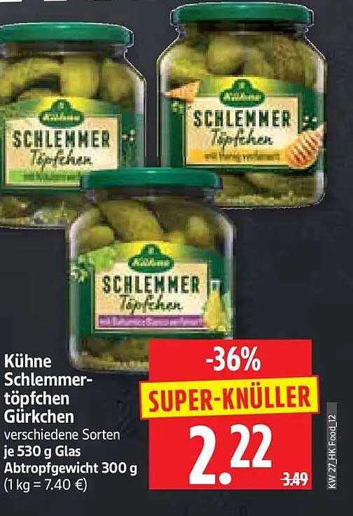Kühne Schlemmer-töpfchen Gürkchen