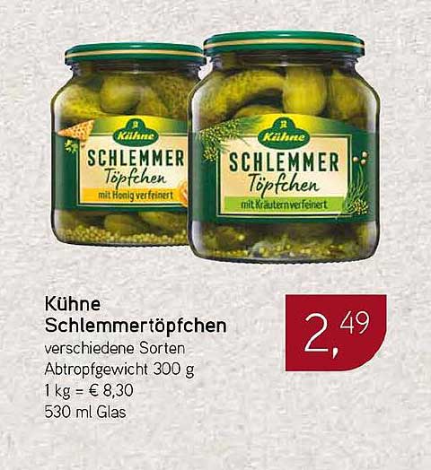 Kühne Schlemmertöpfchen verschiedene Sorten