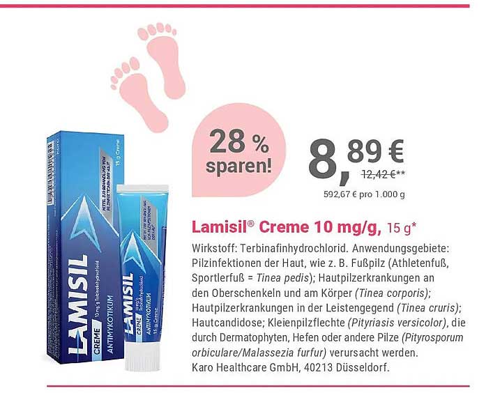 Lamisil® Creme 10 mg/g, 15 g*
