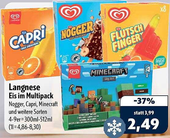 Langnese Eis im Multipack