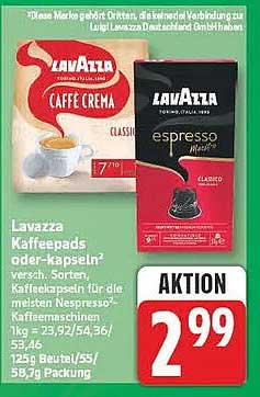 Lavazza KAFFEEPADS oder-kapseln²