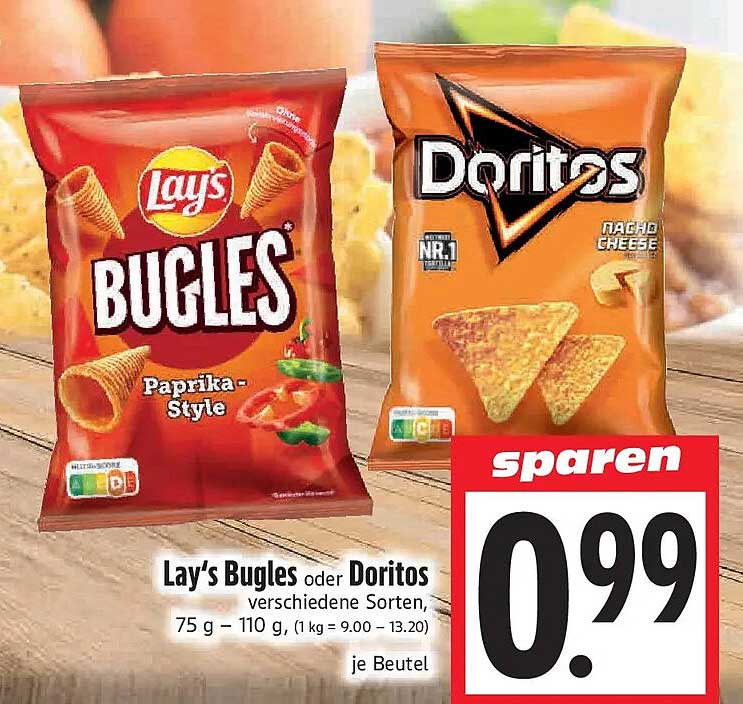 Lay’s Bugles oder Doritos verschiedene Sorten