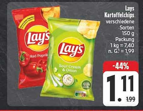 Lay's Kartoffelchips verschiedene Sorten