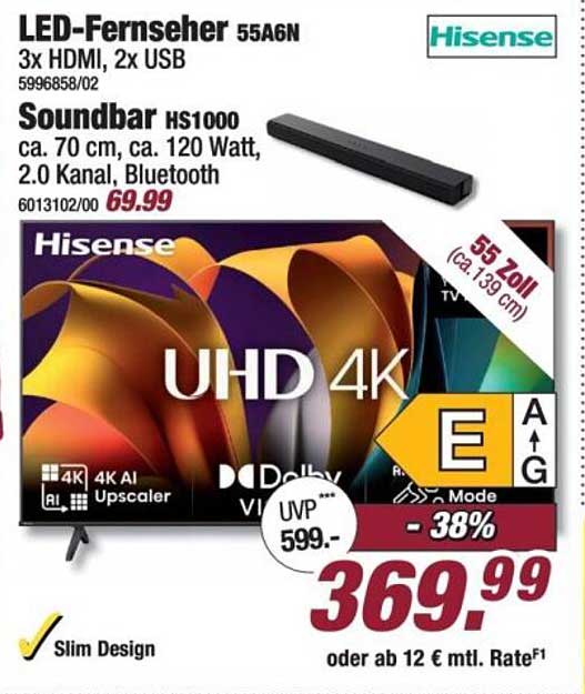 LED-Fernseher 55A6N