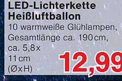 LED-Lichterkette Heißluftballon