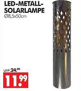 LED-METALL-SOLARLAMPE Ø8,5x50cm