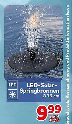 LED-Solar-Springbrunnen Ø 13 cm