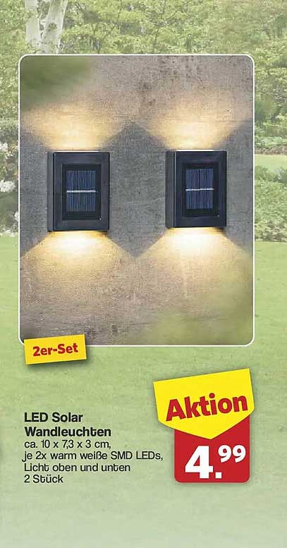 LED Solar Wandleuchten