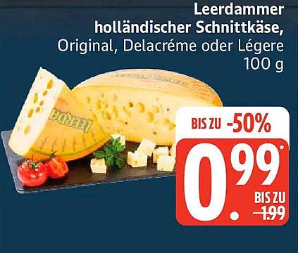 Leerdammer holländischer Schnittkäse, Original, Delacréme oder Légere 100 g
