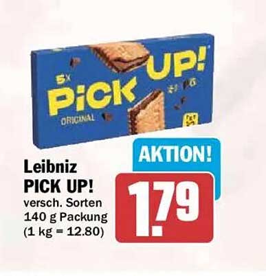 Leibniz PICK UP! versch. Sorten 140 g Packung (1 kg = 12.80)