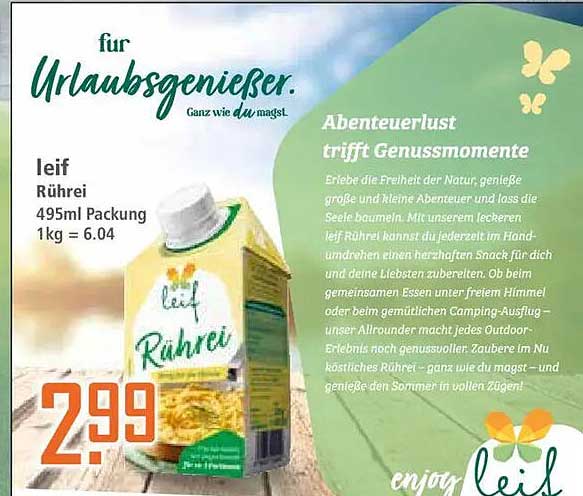 leif Rührrei 495ml Packung 1kg = 6.04