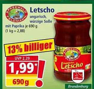 Letscho ungarisch, würzige Soße mit Paprika je 690 g