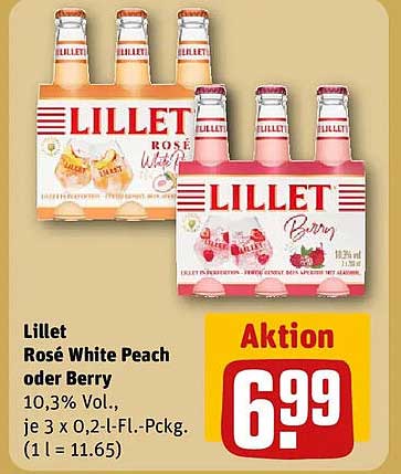 Lillet Rosé White Peach oder Berry