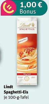 Lindt Spaghetti-Eis je 100-g-Tafel