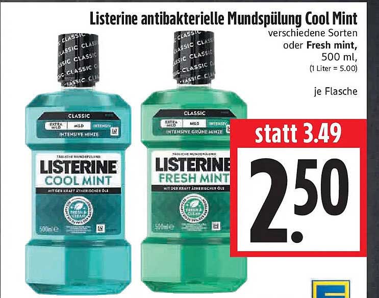Listerine antibakterielle Mundspülung Cool Mint