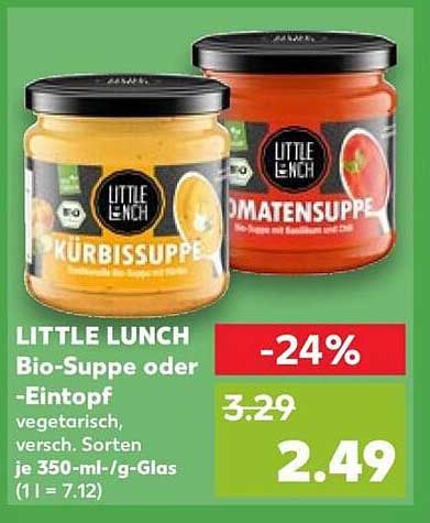 LITTLE LUNCH Bio-Suppe oder -Eintopf
