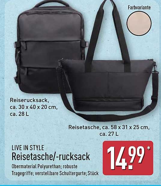 LIVe IN STYLE Reisetasche/-rucksack