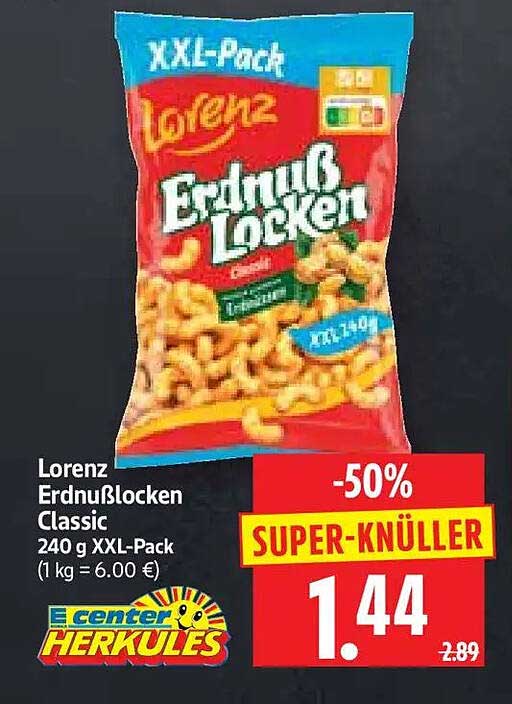 Lorenz Erdnusslocken Classic 240 g XXL-Pack (1 kg = 6.00 €)