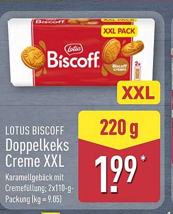 LOTUS BISCOFF Doppelkeks Creme XXL