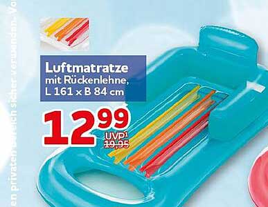 Luftmatratze mit Rückenlehne, L 161 x B 84 cm