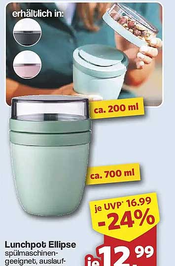 Lunchpot Ellipse spülmaschinen- geeignet, auslauf-
