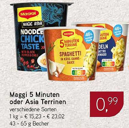 Maggi 5 Minuten oder Asia Terrinen