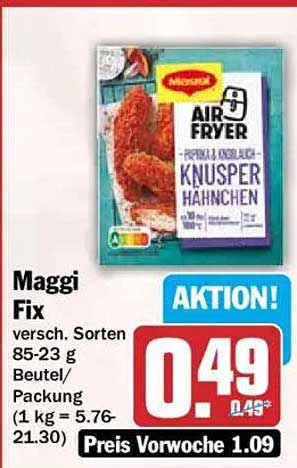 Maggi Fix versch. Sorten 85-23 g Beutel-Packung (1 kg = 5.76-21.30)