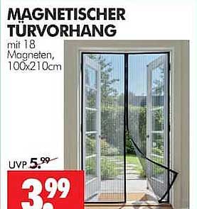 MAGNETISCHER TÜRVORHANG mit 18 Magneten, 100x210cm