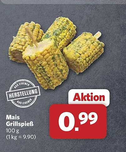 Mais Grillspieß