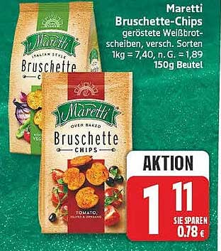 Maretti Bruschette-Chips geröstete Weißbrotscheiben, versch. Sorten