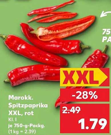 Marokk. Spitzpaprika XXL, rot