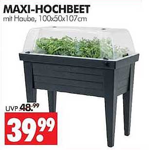 MAXI-HOCHBEET mit Haube, 100x50x107cm