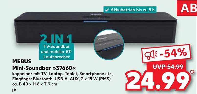 MEBUS Mini-Soundbar »37660«