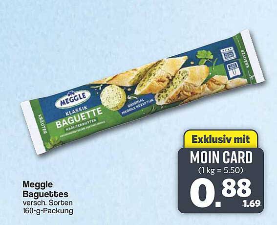 Meggle Baguettes versch. Sorten 160-g-Packung