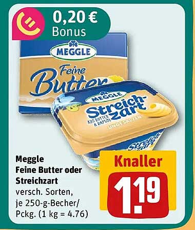 Meggle Feine Butter oder Streichzart