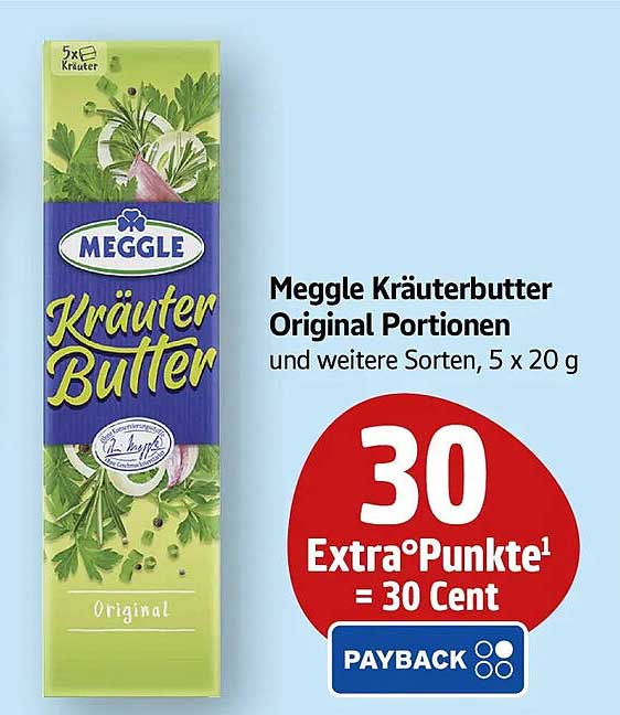 Meggle Kräuterbutter Original Portionen und weitere Sorten, 5 x 20 g