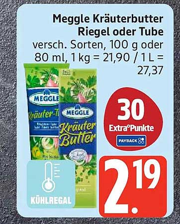 Meggle Kräuterbutter Riegel oder Tube