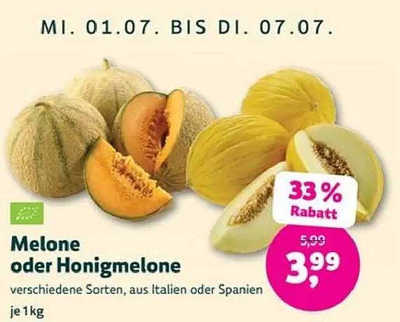 Melone oder Honigmelone