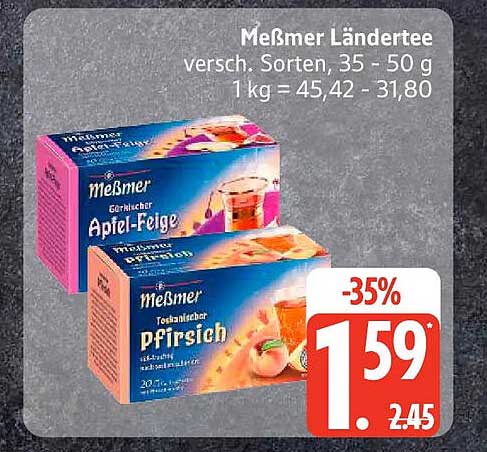 Meßmer Ländertee versch. Sorten, 35 - 50 g