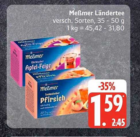 Meßmer Ländertee versch. Sorten, 35 - 50 g