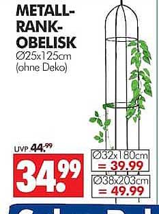 METALL-RANK-OBELISK Ø25x125cm (ohne Deko)