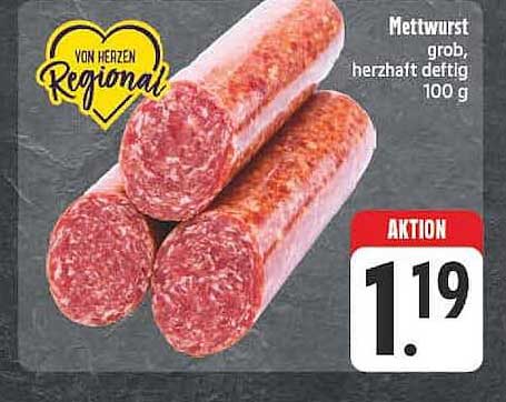 Mettwurst grob, herzhaft deftig 100 g