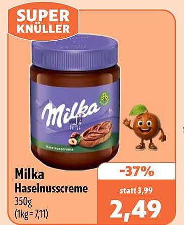 Milka Haselnusscreme 350g (1kg = 7,11)