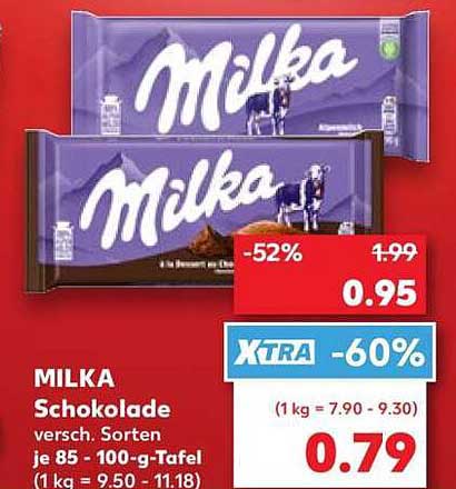 MILKA Schokolade versch. Sorten je 85 - 100-g-Tafel