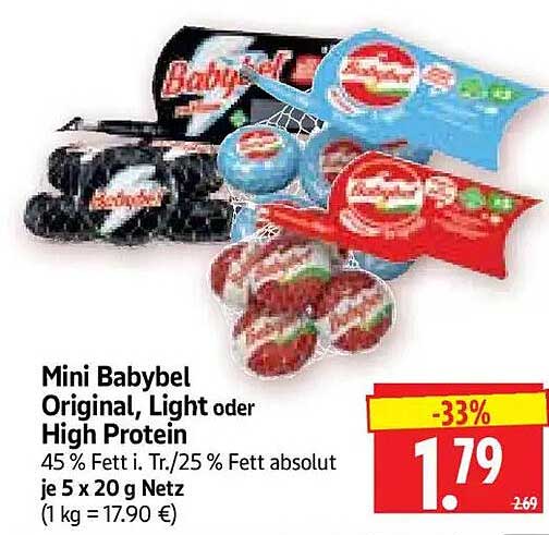 Mini Babybel Original, Light oder High Protein