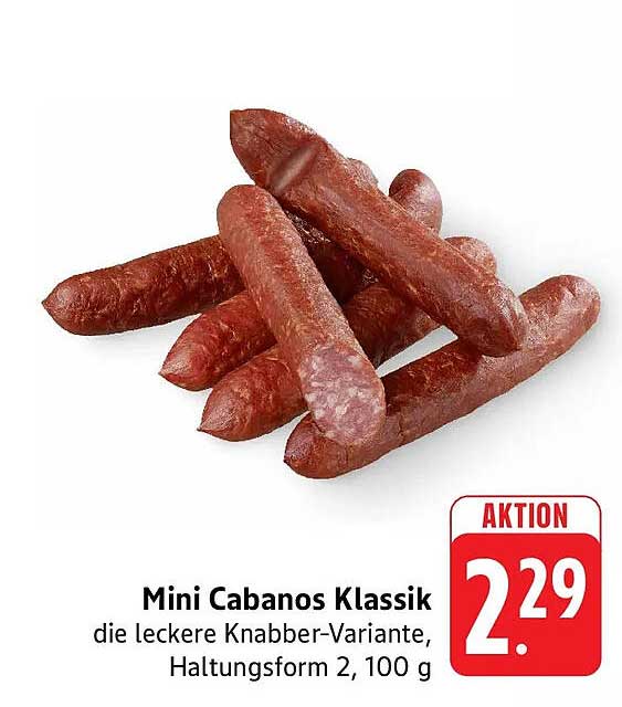 Mini Cabanos Klassik die leckere Knabber-Variante, Haltungsform 2, 100 g