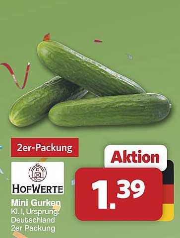 Mini Gurken K.I. Ursprung: Deutschland 2er Packung
