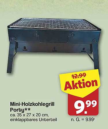 Mini-Holzkohlegrill Portu**
