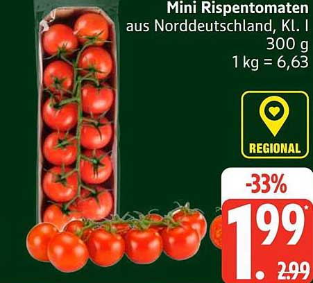 Mini Rispentomaten aus Norddeutschland, Kl. I