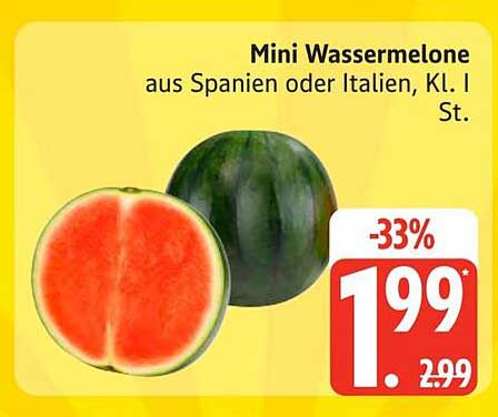 Mini Wassermelone aus Spanien oder Italien, Kl. I St.